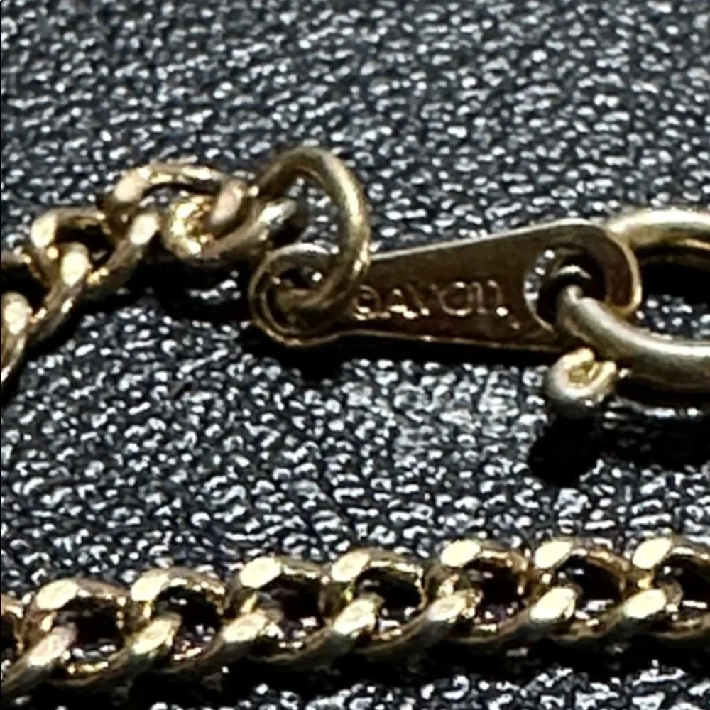 Avon 1981 Tiger Eye Arrowhead Gold Tone 20” Men’s Necklace